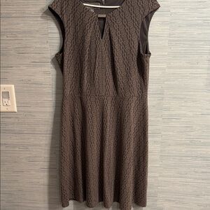 Donna Ricco Textured grey Midi Dress